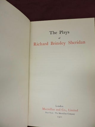 The Plays of Richard Brinsley Sheridan