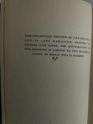 The Private Life of Lady Hamilton
