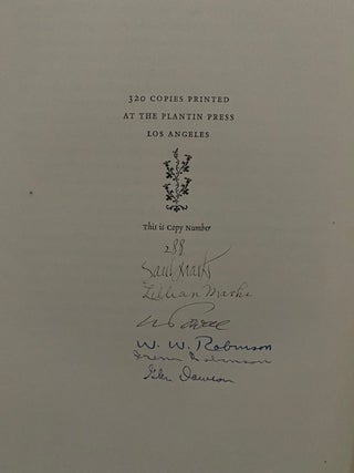 The Malibu; Rancho Topanga Malibu Sequit: A Historical Approach by W.W. Robinson II. Personal Considerations: Essays by Lawrence Clark Powell