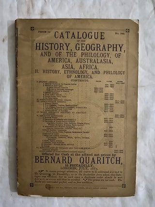 Item #2025 Catalogues of Bernard Quaritch (1885-#363, 510, 664, 691, 696, 701, 709, 725):; C.F....
