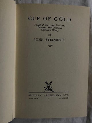 Cup of Gold; A Life of Sir Henry Morgan, Buccaneer, with Occasional References to History