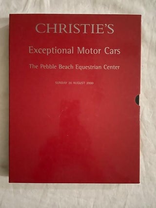 Item #2073 Exceptional Motor Cars The Pebble Beach Equestrian Center Sunday 20 August 2000 (three...
