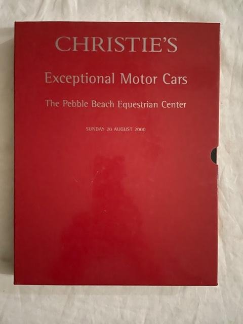 Item #2073 Exceptional Motor Cars The Pebble Beach Equestrian Center Sunday 20 August 2000 (three volumes); Estate of Matt and Barbara Browning and Property from the late Robert D. Sutherland Collection. Christie's.