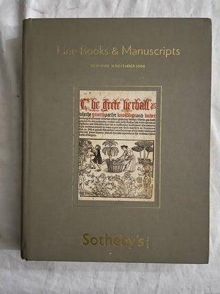 Item #2074 Fine Books and Manuscripts; Thursday 11 December 2008. Sotheby's