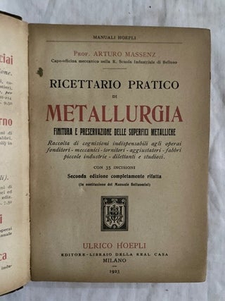 Ricettario Pratico Di Metallurgia