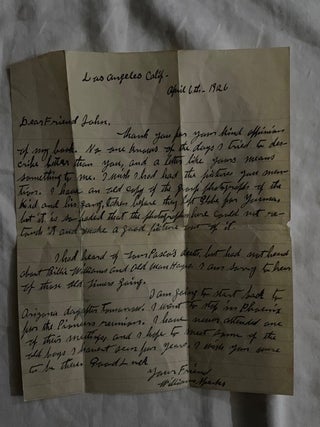 Apache Kid; A Bear Fight And Other True Stories Of The Old West (Signed with letter)