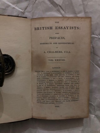 The British Essayists complete 38 volumes (with index)