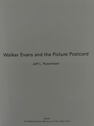 Walker Evans and the Picture Postcard