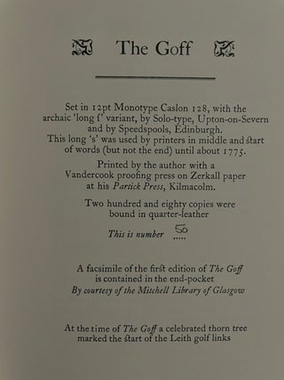 The Thorn Tree Clique: A New Analysis of Mathieson's Poem The Goff