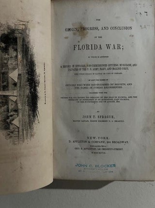 The Origin, Progress and Conclusion of the Florida War
