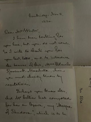The Golden Legend (with autograph letter from Longfellow)