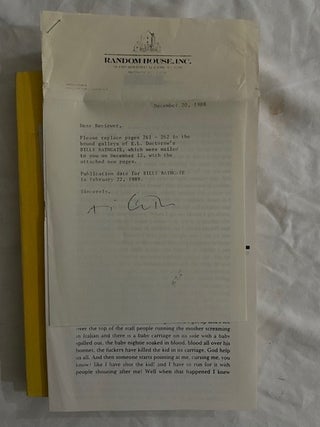 Billy Bathgate (with proof copy) (Signed)