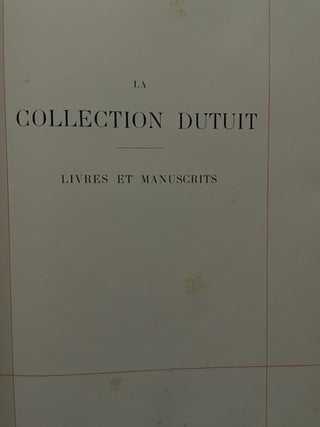 La Collection Dutuit Livres et Manuscrits