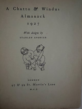 A Chatto & Windus Almanack (1927); Illustrated by Stanley Spencer.