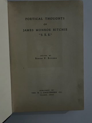 Poetical Thoughts of James Monroe Ritchie "S. E. E."
