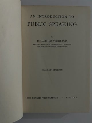 An Introduction To Public Speaking