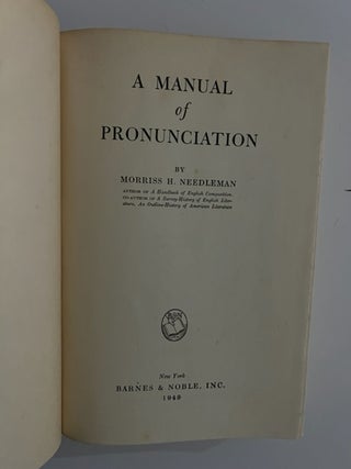 A manual of pronunciation