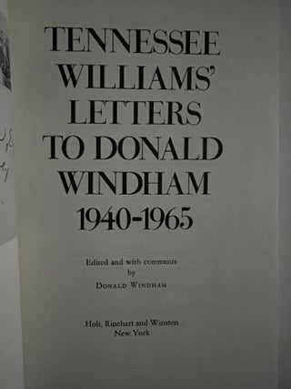 Tennessee Williams' Letters To Donald Windham