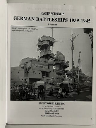 German Battleships, 1939-1945; Warship Pictorial (39)