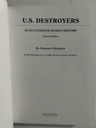 U.S. Destroyers: An Illustrated Design History, Revised Edition