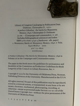 A Perfect Gibraltar: The Battle for Monterey, Mexico, 1846