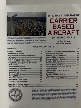 U. S. Navy and Marine Carrier-Based Aircraft of World War II