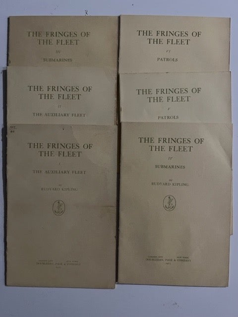 Item #2943 The Fringes of the Fleet (pamphlets). Rudyard Kipling.