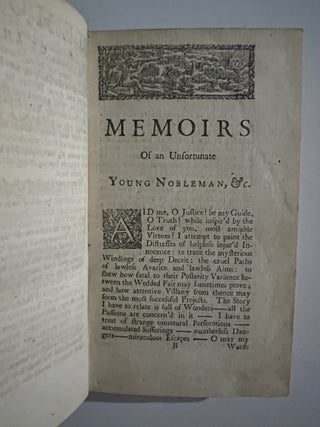 Memoirs of an Unfortunate Young Nobleman, Returned from a Thirteen Years Slavery in America, Where he Had Been Sent By the Wicked Contrivances of His Cruel Uncle. A Story Founded on Truth and Addressed Equally to the Head and Heart.
