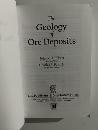 Item #3162 The Geology Of Ore Deposits. Guilbert J. M