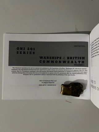 ONI 201 1944 Series Warships of the British Commonwealth Volume I; World War II Recognition Guide