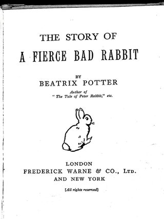 The Story Of A Fierce Bad Rabbit