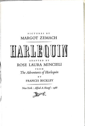 Harlequin (Adapted from The Adventures of Harlequin by Francis Bickley)