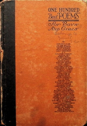 Item #4327 One Hundred Best Poems; for Boys and Girls. Marjorie Barrows