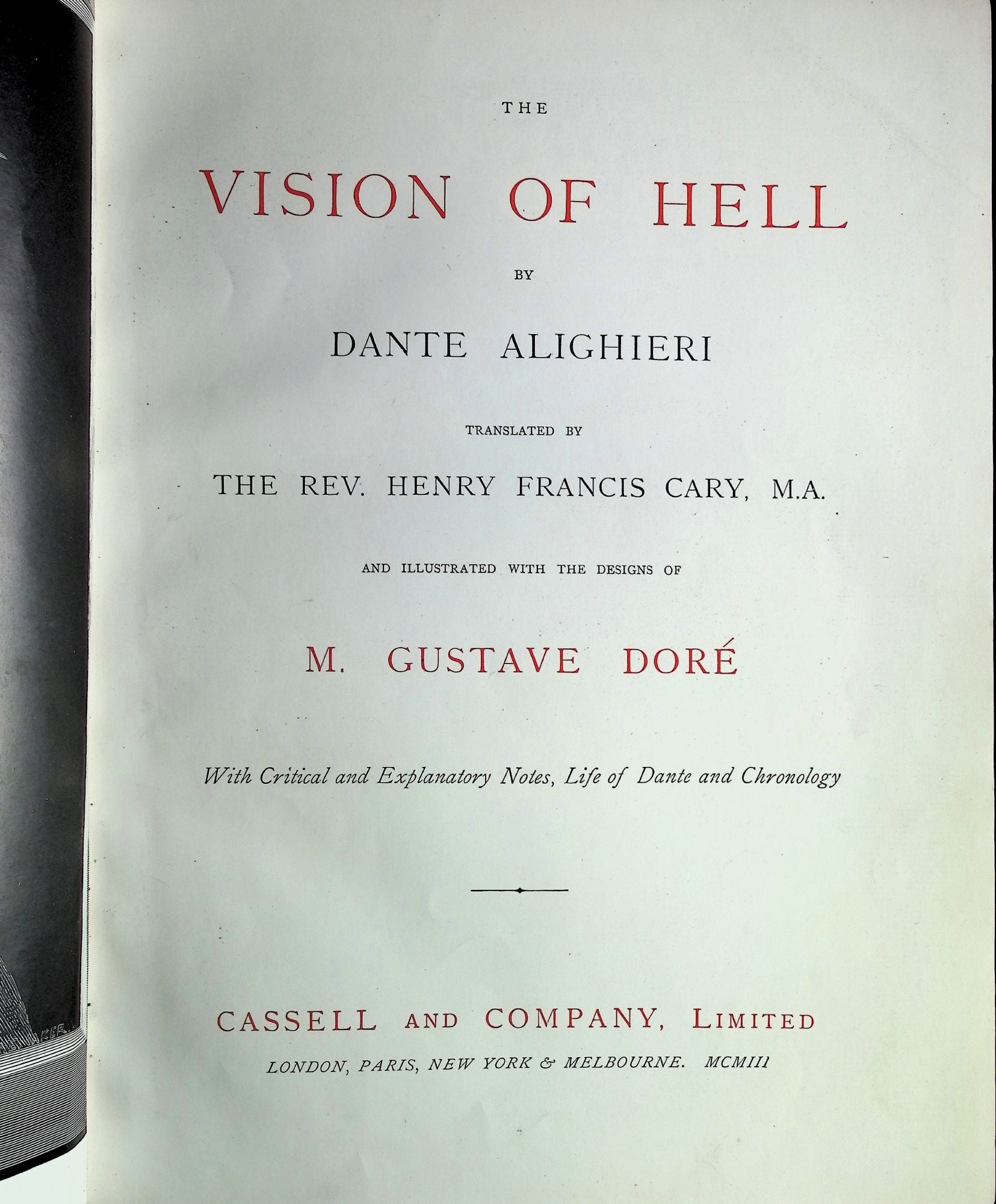 The Vision of Hell and The Vision of Purgatory and Paradise Two Volumes by Alighieri Dante on Liberty Book Store ABAA FABA IOBA