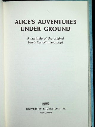 Alice's Adventures Under Ground