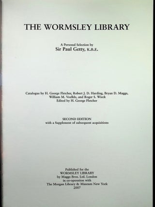 The Wormsley Library : A Personal Selection by Sir Paul Getty, K.B.E.