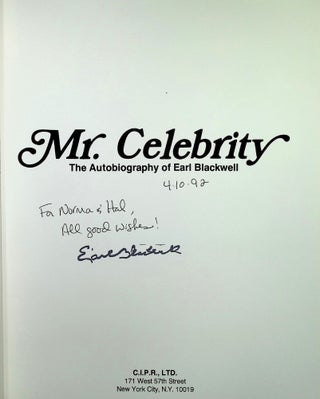 Mr. Celebrity (The autobiography of Earl Blackwell)