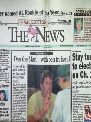 Marino: On the Record (Signed with photos and newspaper)
