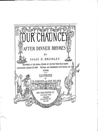 Our Chauncey after dinner rhymes