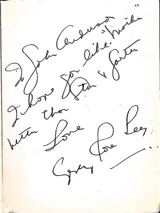 Mother finds a body (inscribed by Gypsy Rose Lee); An Inner Sanctum Mystery
