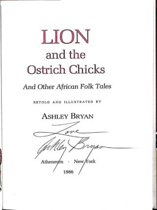 Lion and the Ostrich Chicks (Signed)
