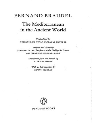 The Mediterranean in the Ancient World