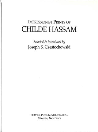 Impressionist Prints of Childe Hassam