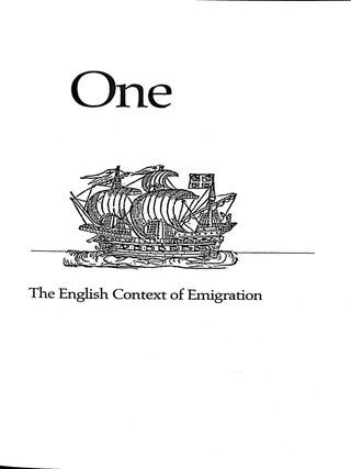 Adapting to a New World: English Society in the Seventeenth-Century Chesapeake