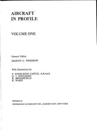 Aircraft in Profile, Volume One (Nos. 1-24)