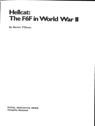 Hellcat The F6F in World War II