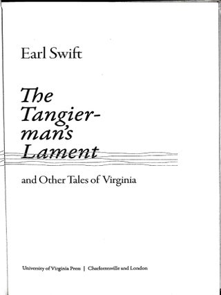 The Tangierman's Lament and Other Tales of Virginia