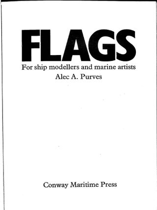 Flags for ship modellers and marine artists