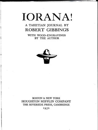 Iorana! A Tahitian Journal