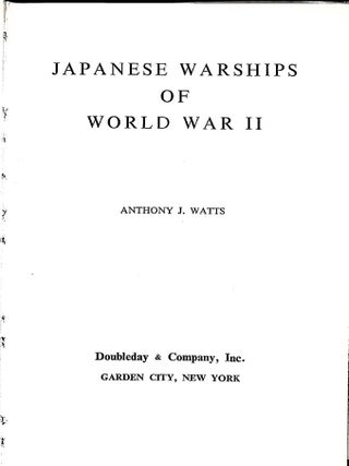 Japanese Warships of World War II
